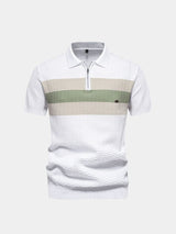 Classic Short Sleeve Polo Shirt with Zip
