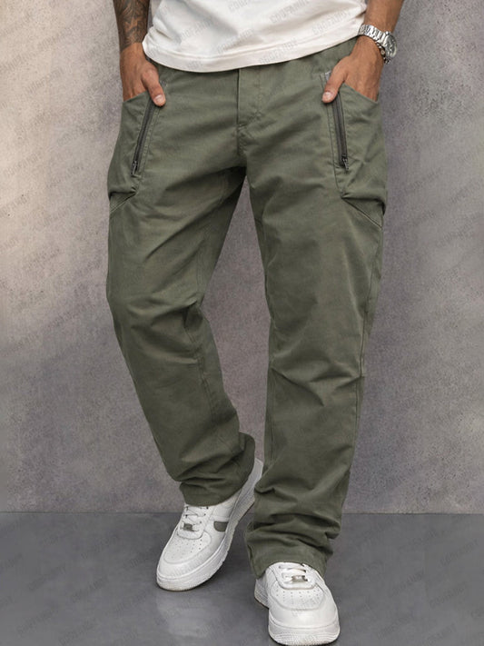 Ridley | Men's Cotton Cargo Pants – Zip Pockets