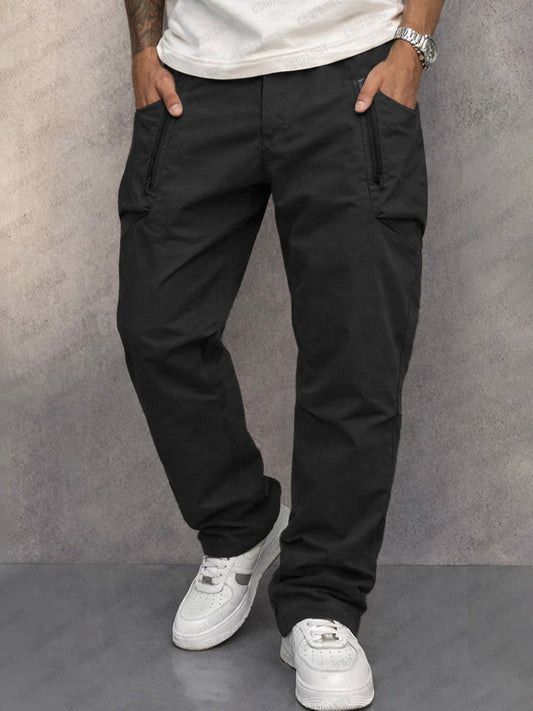 Ridley | Men's Cotton Cargo Pants – Zip Pockets
