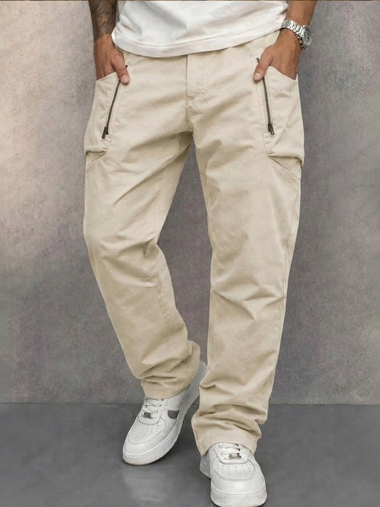 Ridley | Men's Cotton Cargo Pants – Zip Pockets