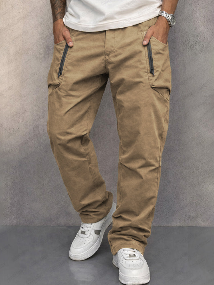 Ridley | Men's Cotton Cargo Pants – Zip Pockets