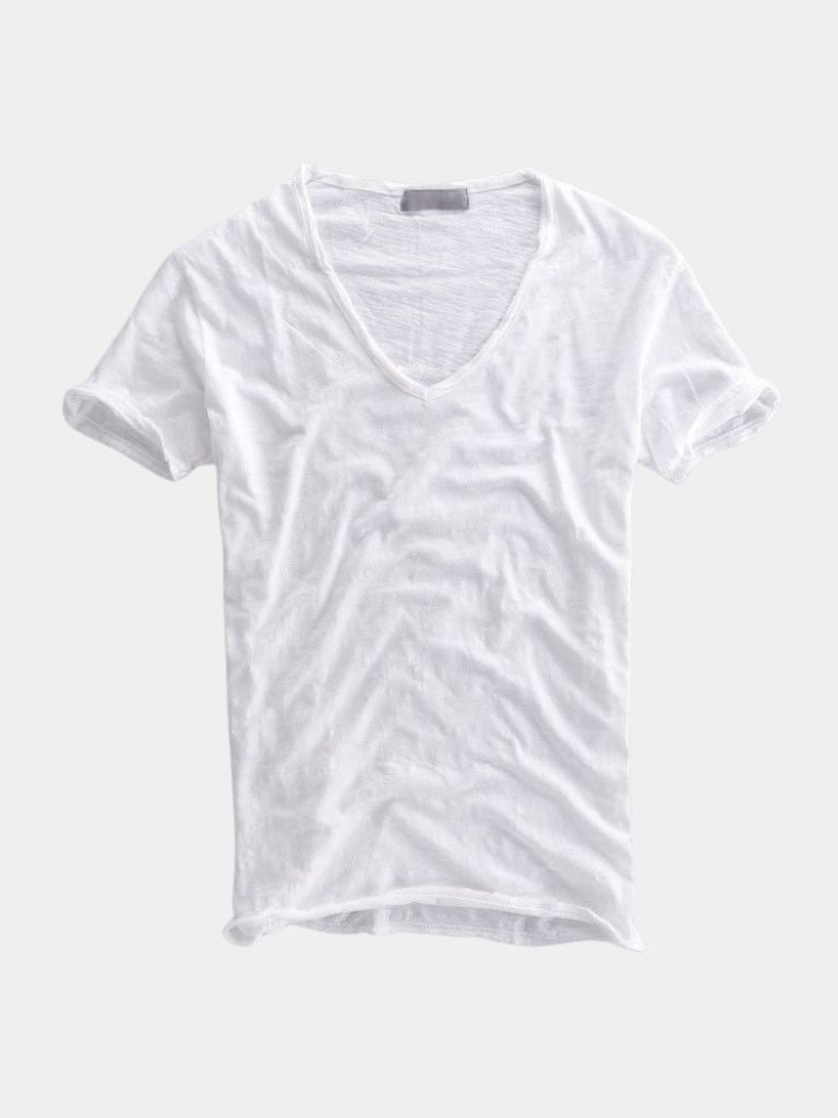 Classic Linen V Neck T-Shirt