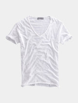 Classic Linen V Neck T-Shirt