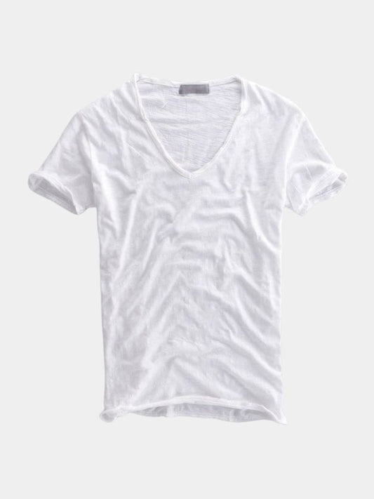 Classic Linen V Neck T-Shirt