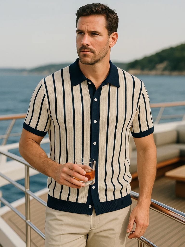 Atlantic Frame Knit Polo