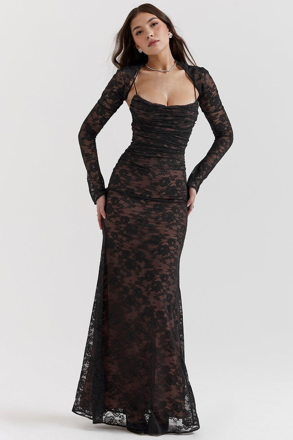 CELESTE - Lace Maxi Dress