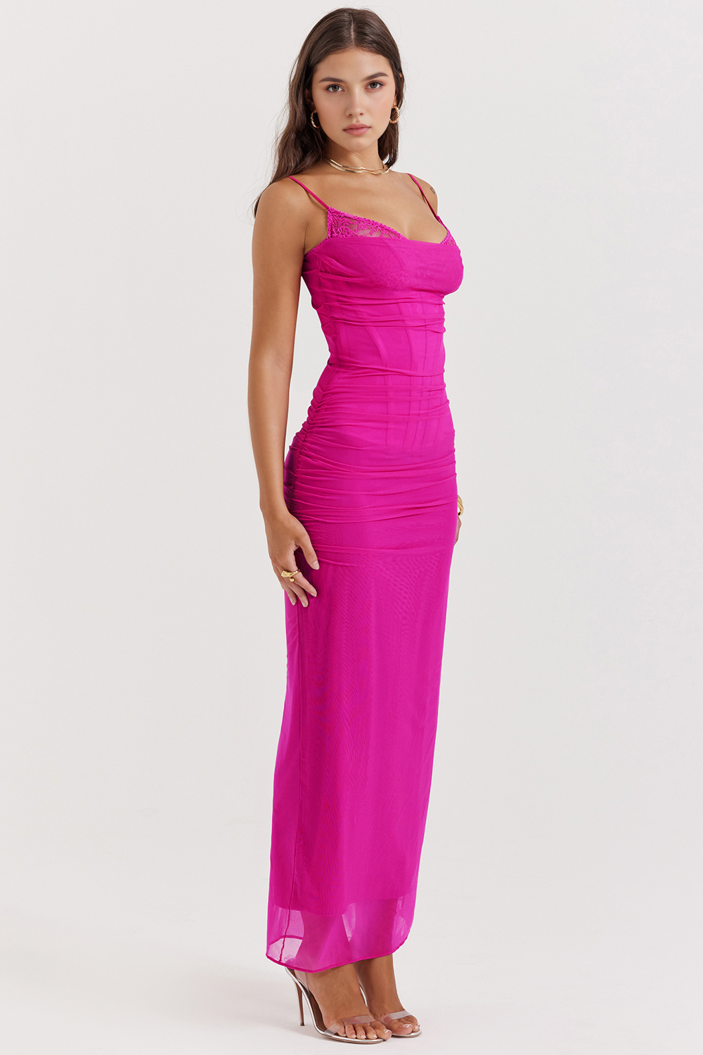 AURELIA - Lace Mesh Dress