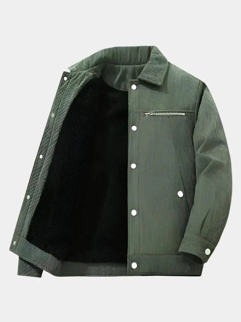 Minimalist Corduroy Sherpa Jacket