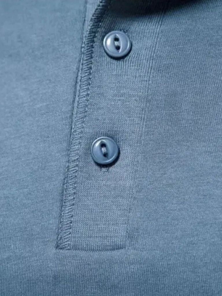 Minimalist Long Sleeve Henley T-Shirt