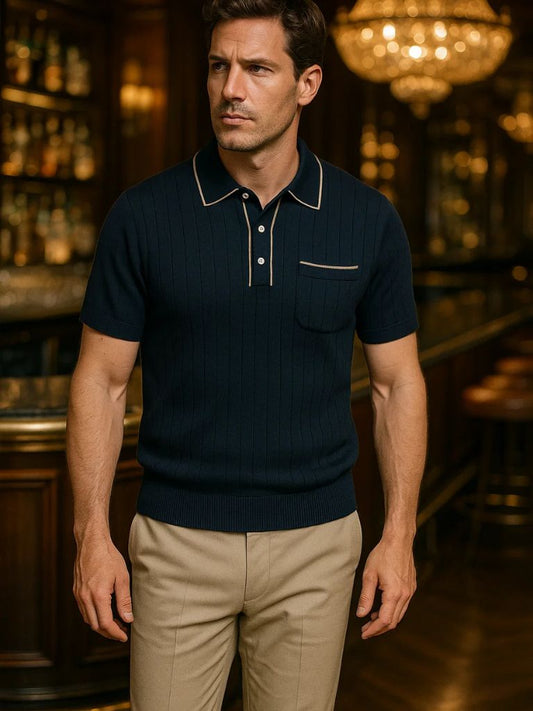 Old Money Knit Polo Shirt