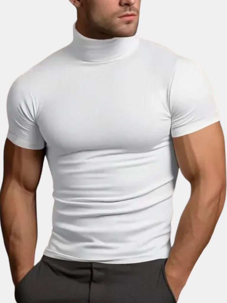 Solid Casual Turtleneck Top