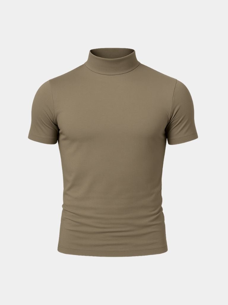 Solid Casual Turtleneck Top