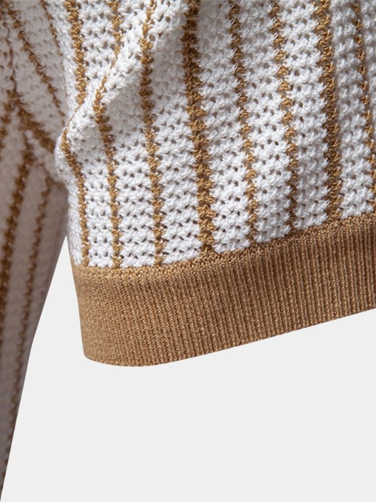 Striped Knit Polo