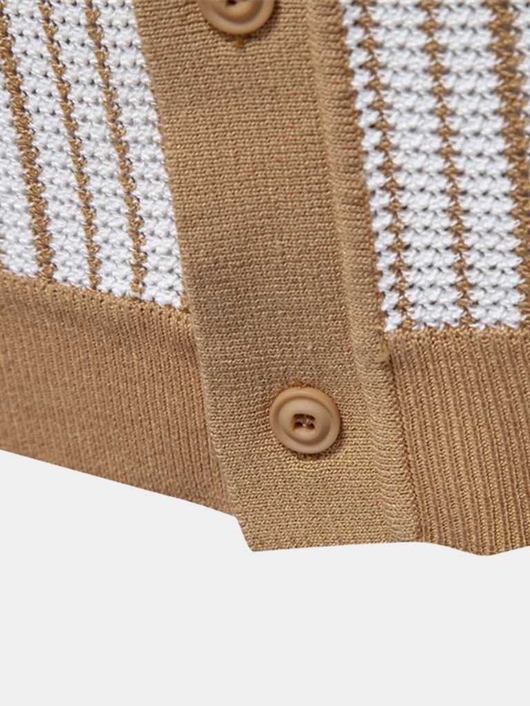 Striped Knit Polo