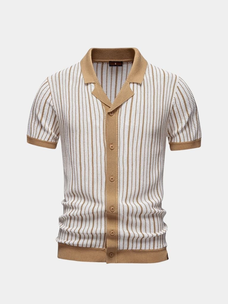 Striped Knit Polo