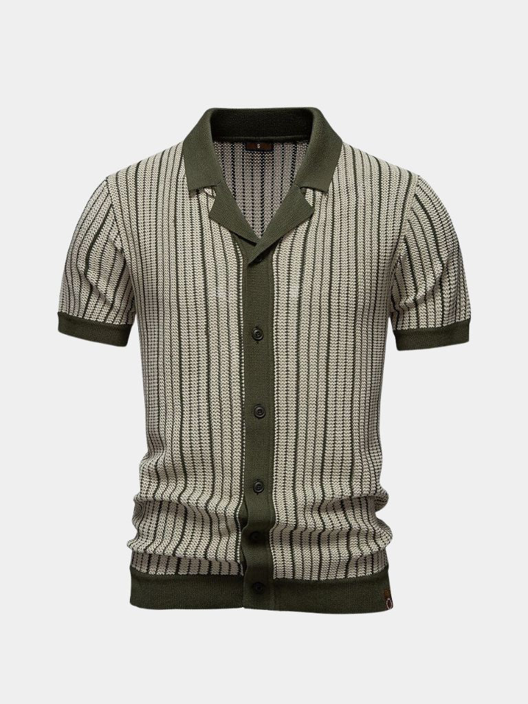 Striped Knit Polo