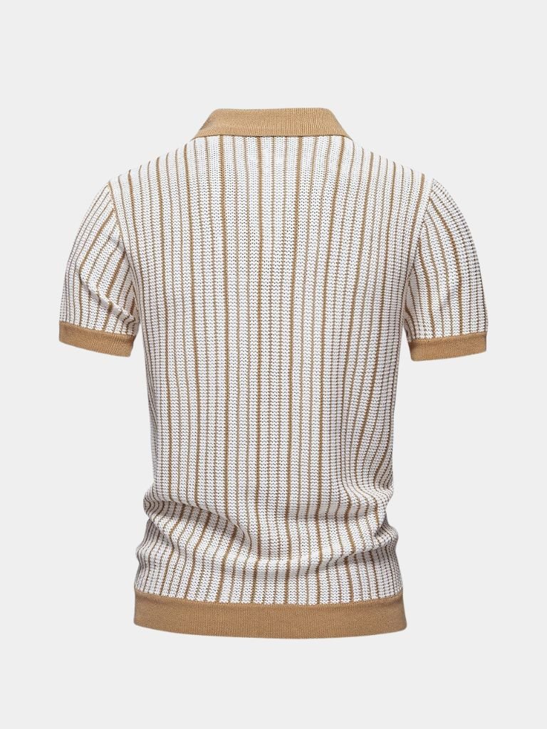 Striped Knit Polo
