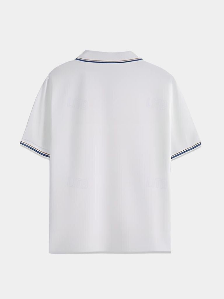 Timeless Black Polo with V-Neck