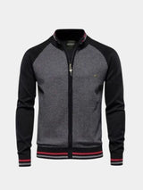 Block Colour Zipped Cardigan Sweater